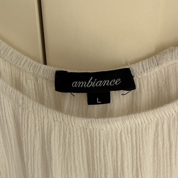 Ambiance White Ruffled Blouse - Picture 2 of 4